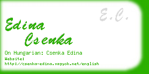 edina csenka business card